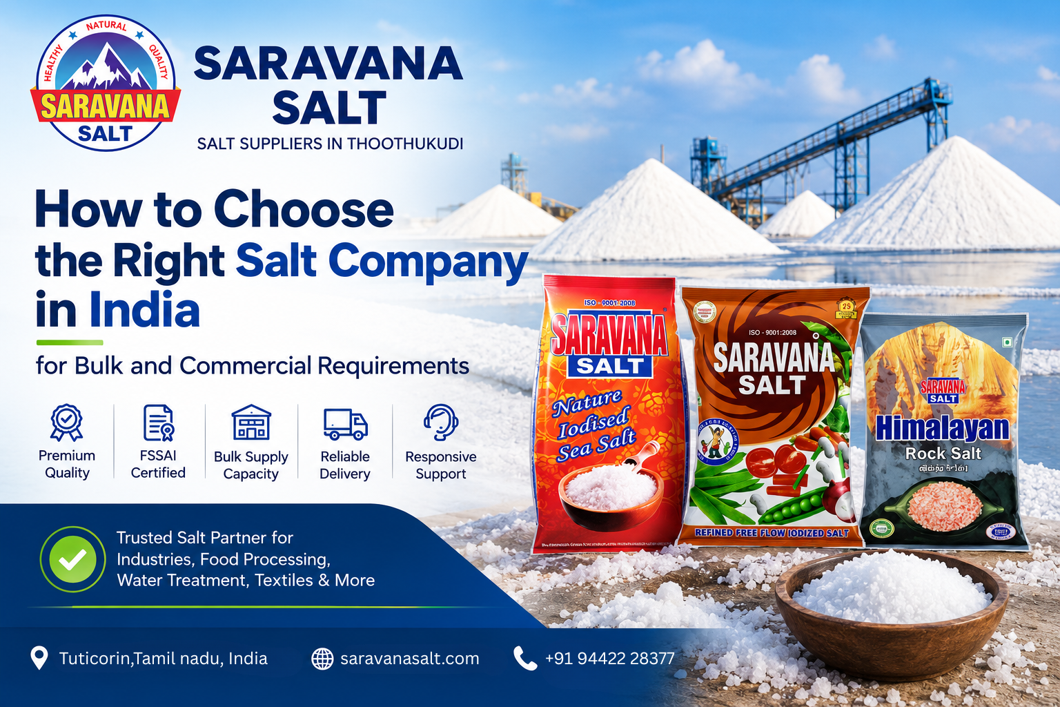 Salt company in India for bulk and commercial requirements